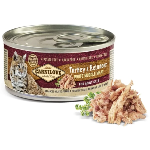 Фото - Влажный корм для кошек Carnilove Cat k с мясом индейки и северным оленем 100г (8595602519323)