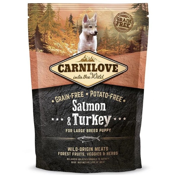 Фото - Сухий корм для собак Carnilove Puppy Large Breed Salmon and Turkey для цуценят 1,5 кг (8595602508853)