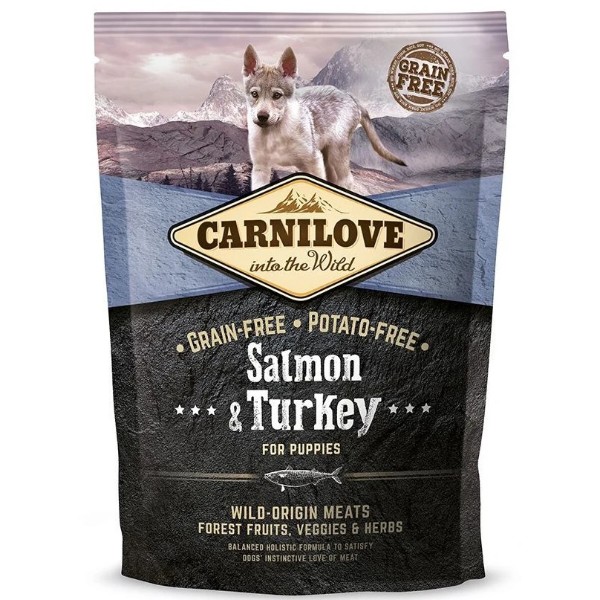 Фото - Сухой корм для собак Carnilove Puppy Salmon and Turkey для щенков 1,5 кг (8595602508839) Фото - Сухой корм для собак Carnilove Puppy Salmon and Turkey для щенков 1,5 кг (8595602508839)