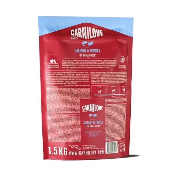 Фото - Сухой корм для собак Carnilove Salmon & Turkey Small Breed 1,5 кг (8595602581269)
