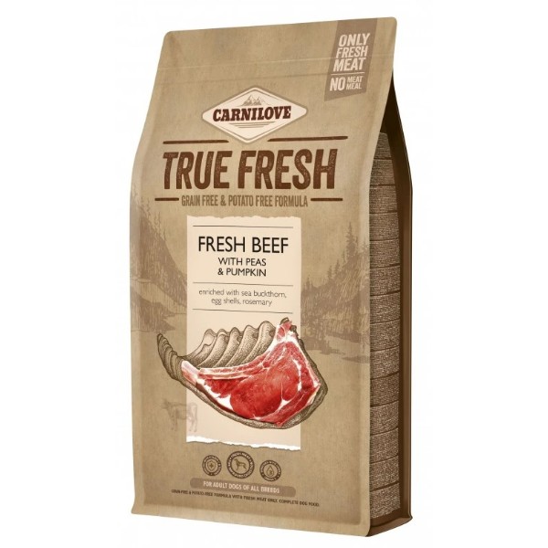 Фото - Сухий корм для собак Carnilove True Fresh Beef for Adult dogs усіх порід з яловичиною 1,4 кг (8595602546039)