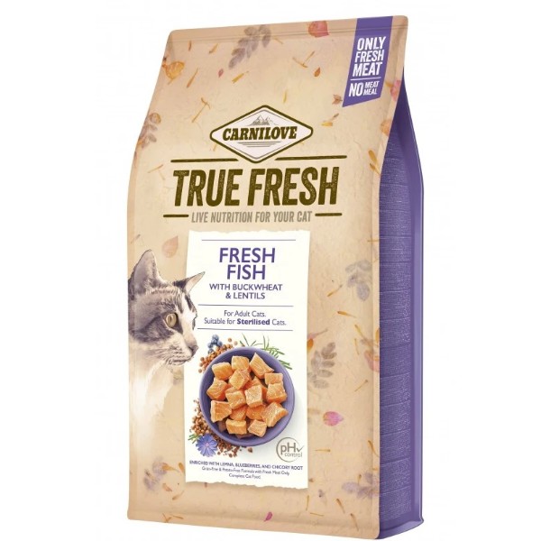 Фото - Сухой корм для кошек Carnilove True Fresh Cat Fresh Fish для взрослых с рыбой 340 г (8595602561414)