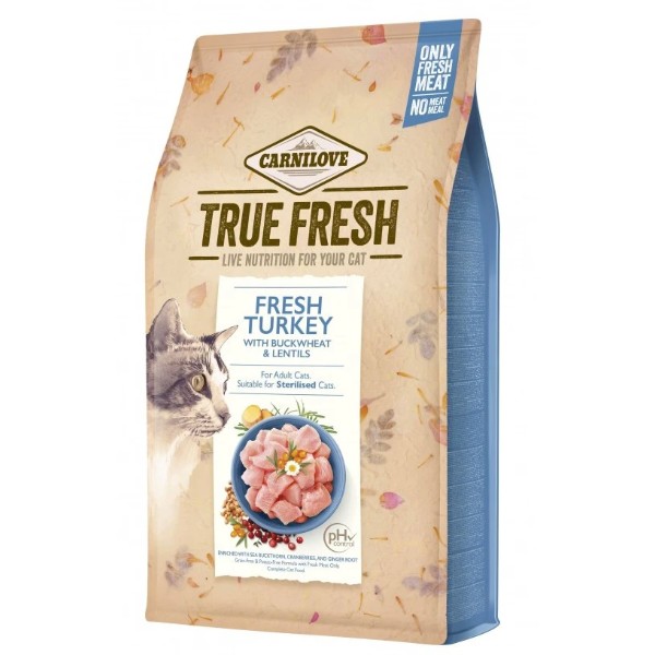 Фото - Сухой корм для кошек Carnilove True Fresh Cat Fresh Turkey для взрослых с индейкой 340 г (8595602561445)