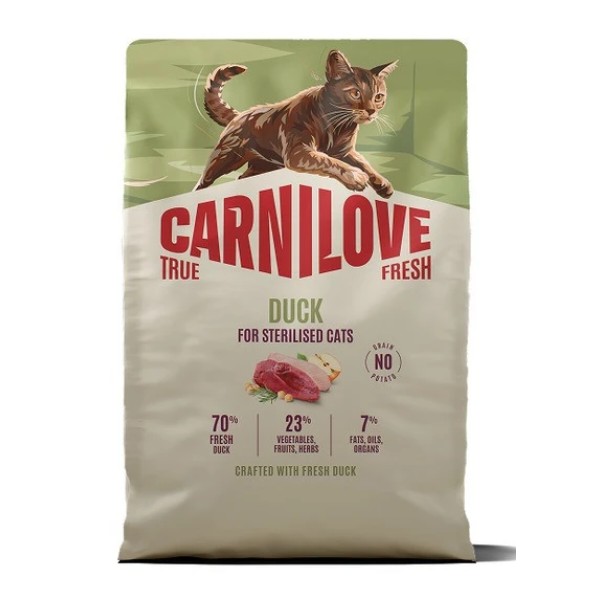 Фото - Сухой корм для кошек Carnilove True Fresh Duck Sterilised для стерилизованных утка 2 кг (8595602582365)