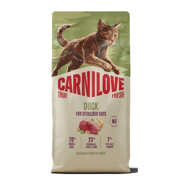 Фото - Сухой корм для кошек Carnilove True Fresh Duck Sterilised для стерилизованных утка 6 кг (8595602582372)