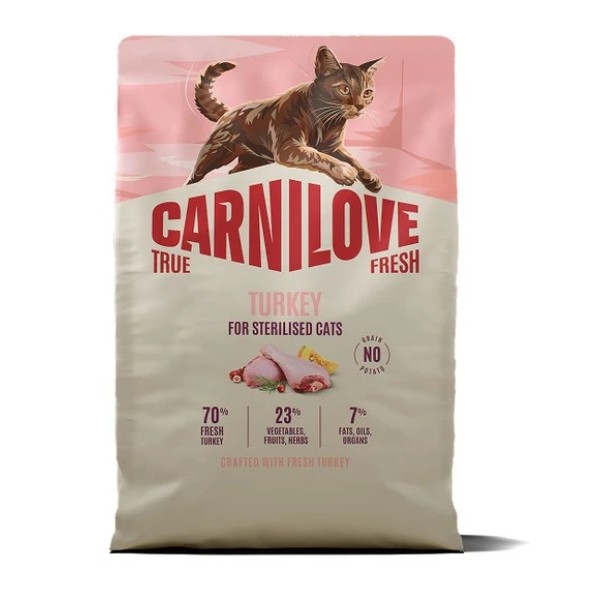 Фото - Сухой корм для кошек Carnilove True Fresh Turkey Sterilised для стерилизованных индейка 2 кг (8595602582129)