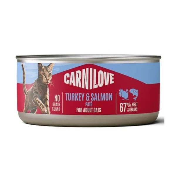 Фото - Паштет для кошек Carnilove Turkey&Salmon индейка и лосось 100г (8595602582891)