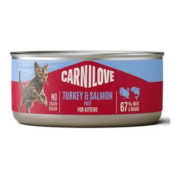 Фото - Паштет для кошек Carnilove Turkey&Salmon индейка и лосось 100г (8595602582877)