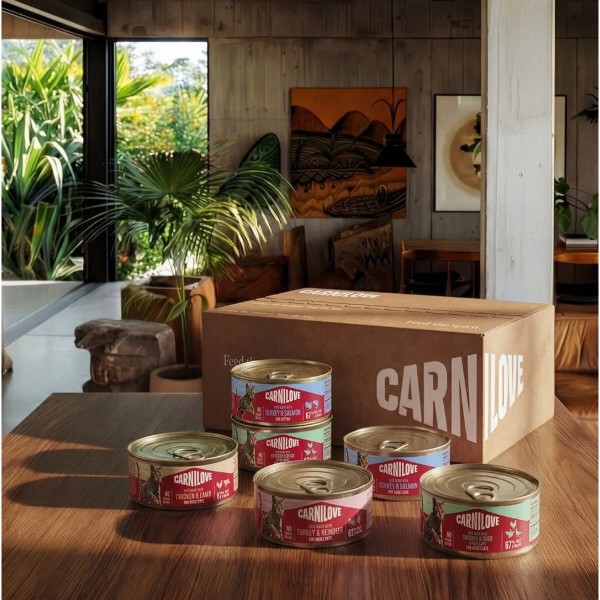 Фото - Паштет для кошек Carnilove Turkey&Salmon индейка и лосось 100г (8595602582877)