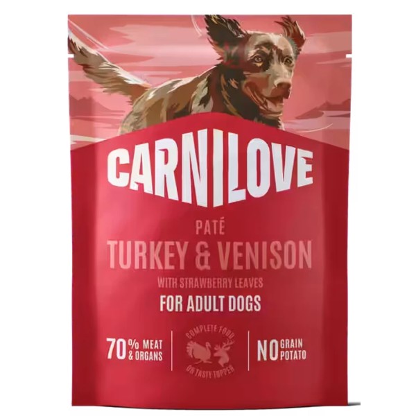 Фото - Влажный корм для собак Carnilove Turkey & Venison with Stawberry Leaves 300 г (8595602583669)