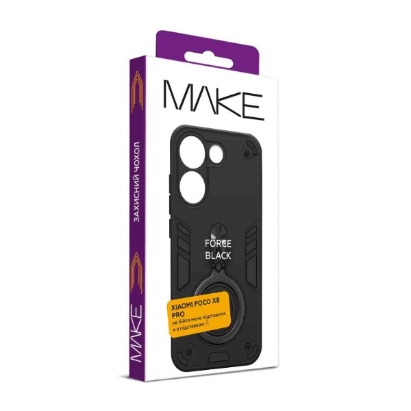 Фото - Чехол для смартфона MAKE Force for Xiaomi Poco X8 Pro, Black (MCRC-XPX8PBK)