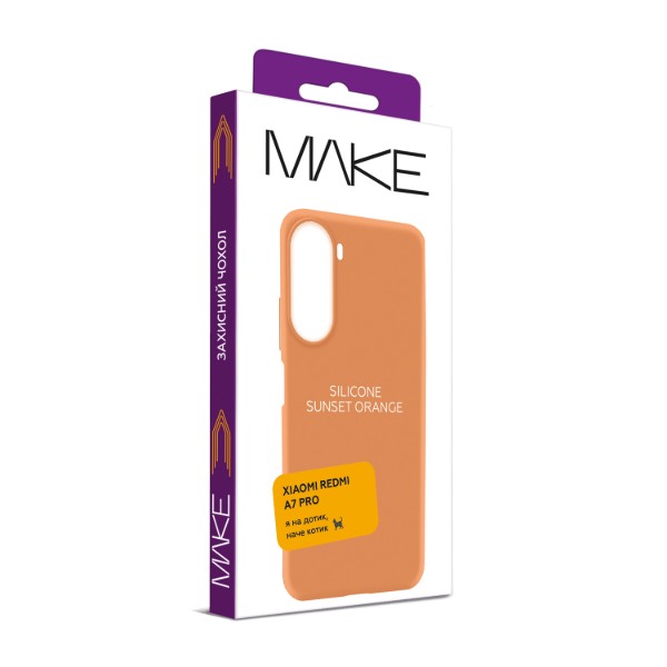 Фото - Чехол для смартфона MAKE Silicone for Xiaomi Redmi A7 Pro, Sunset Orange (MCL-XRA7POR)