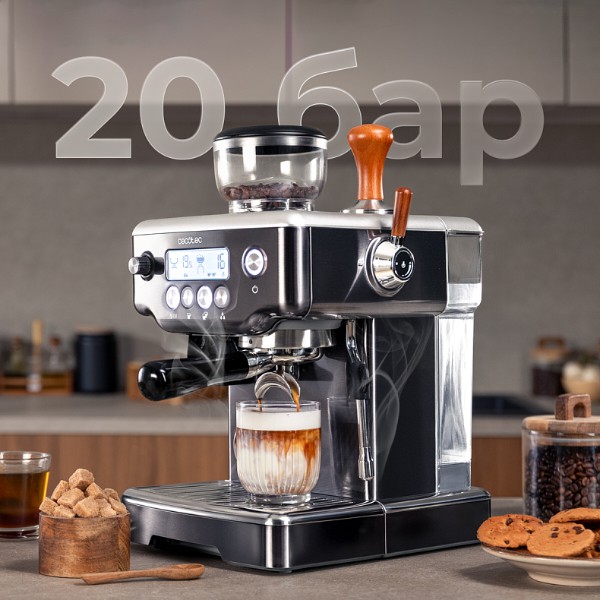 Фото - Кофеварка рожковая Cecotec Power Espresso 20 Barista Barista Steel & Grind (A01_EU01_117505)