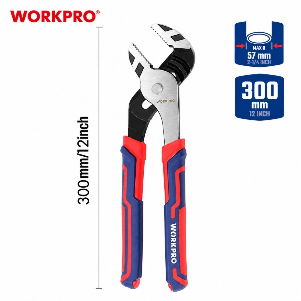 Фото - Клещи WORKPRO 300 мм CR-Ni PRO (WP231112)