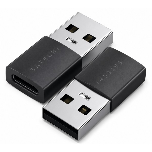 Фото - Перехідник Satechi Type-A to Type-C Adapter Space Black (ST-A2TAUCC)