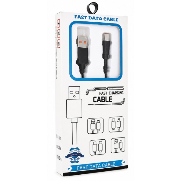 Фото - Кабель Voltronic USB to Type-C 3 м Black (USB-TC240W-10A-B-3.0m)