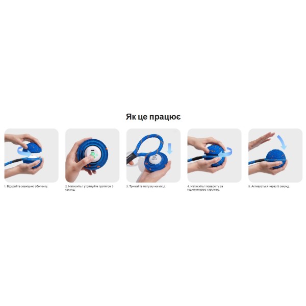 Фото - Интерактивная игрушка для собак Cheerble Wicked Ball Aіir Rope Royal Blue (CWQ03B)