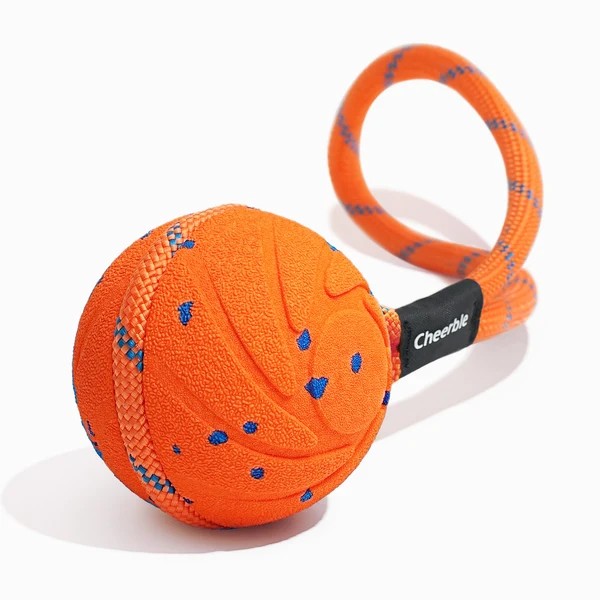 Фото - Интерактивная игрушка для собак Cheerble Wicked Ball Air Rope Bright Orange (CWQ03O)
