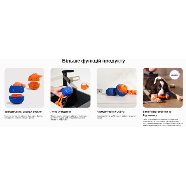 Фото - Интерактивная игрушка для собак Cheerble Wicked Ball Rolly Bright Orange (CWQ07O)