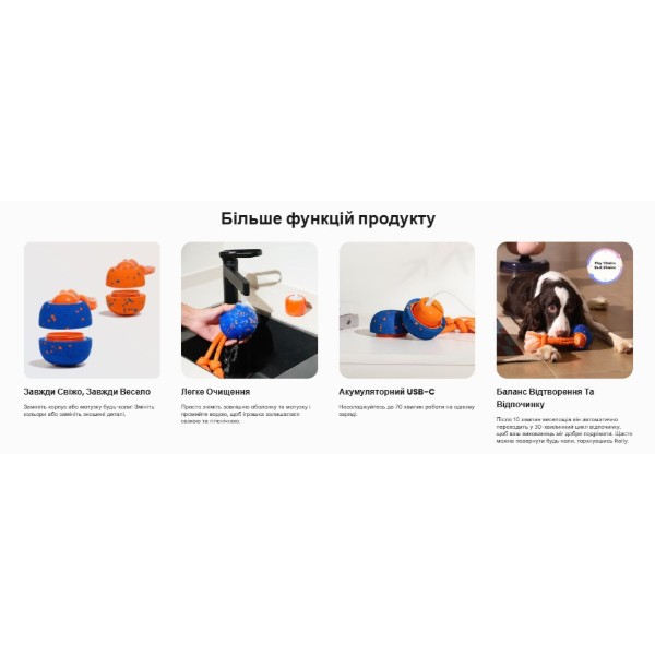 Фото - Интерактивная игрушка для собак Cheerble Wicked Ball Rolly Royal Blue (CWQ07B)