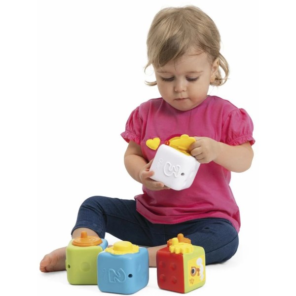 Фото - Кубики Chicco 2в1 Мультисенсорні кубики Монтессорі (11857.10)
