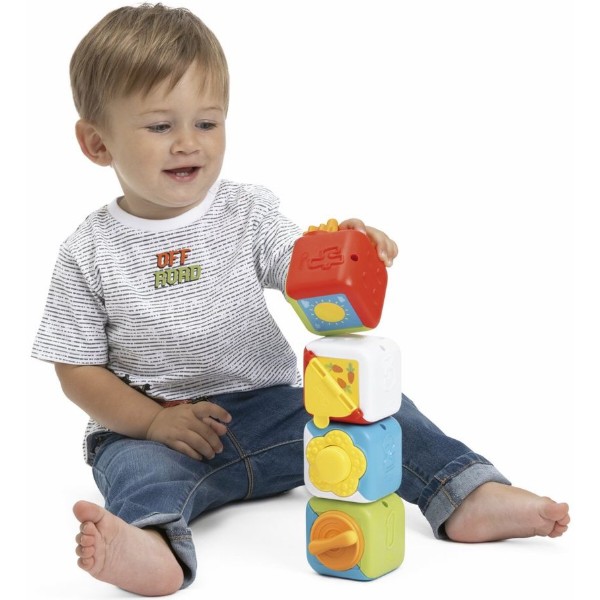 Фото - Кубики Chicco 2в1 Мультисенсорні кубики Монтессорі (11857.10)