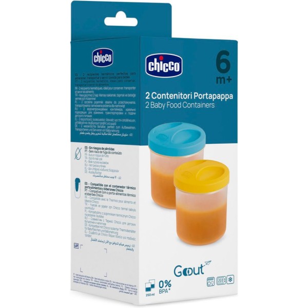 Фото - Набір харчових контейнерів Chicco 250 мл 2 шт. (60181.30)