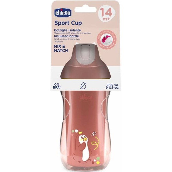 Фото - Чашка-непроливайка дитяча Chicco Sport Cup 266 мл від 14 міс. Pink (06991.15)