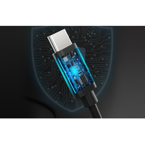 Фото - Кабель Choetech PowerSync PVC Cable USB-A to USB-C 2.4A 0.5m Black (AC0001)