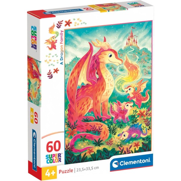 Фото - Пазли (3-4 роки) Clementoni Сім'я дракона 60 ел. (26600)