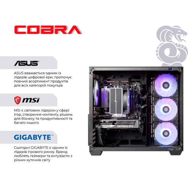Фото - Системный блок Cobra Performance RTX 5070 / Core i5 14400F / RAM 32GB / SSD 1TB / Win 11 (I5G23244)