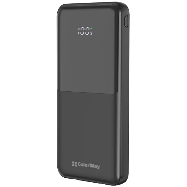 Фото - Батарея мобильная Colorway 10 000 mAh DigiPower USB QC4.0 + USB-C PD22.5W Black (CW-PB100LP01BK)