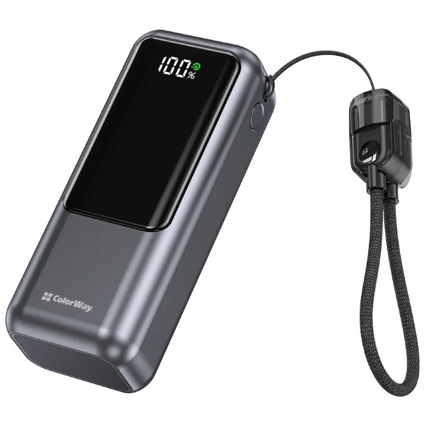 Фото - Батарея мобильная Colorway 10 000 mAh Urban USB QC4.0 + USB-C PD22.5W Gray (CW-PB100LP03GR)