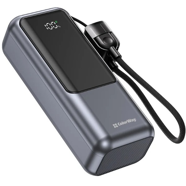Фото - Батарея мобильная Colorway 10 000 mAh Urban USB QC4.0 + USB-C PD22.5W Gray (CW-PB100LP03GR)