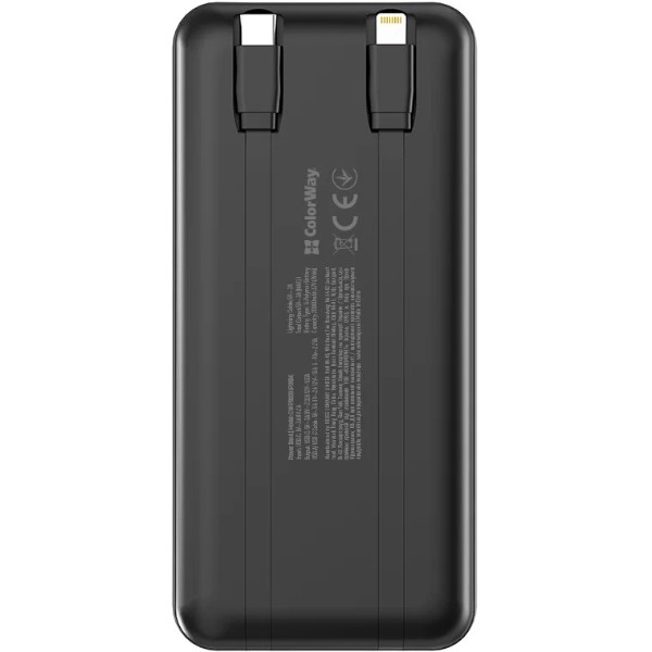 Фото - Батарея мобильная Colorway 20 000 mAh DigiPower USB QC4.0 + USB-C PD22.5W Black (CW-PB200LP01BK)