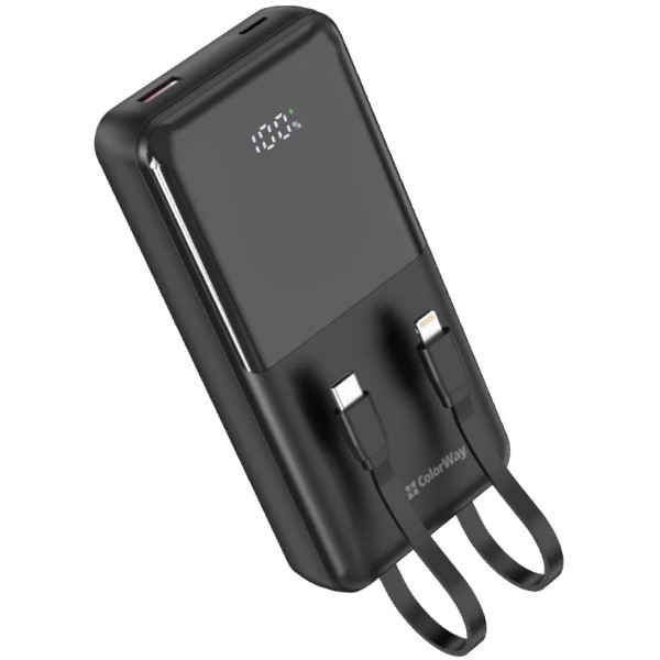 Фото - Батарея мобильная Colorway 20 000 mAh DigiPower USB QC4.0 + USB-C PD22.5W Black (CW-PB200LP01BK)