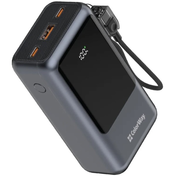 Фото - Батарея мобильная Colorway 20 000 mAh Urban USB QC4.0 + USB-C PD22.5W Gray (CW-PB200LP03GR)