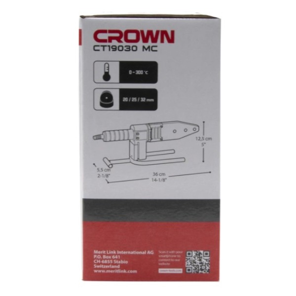 Фото - Паяльник для пластикових труб Crown CT19030 MC