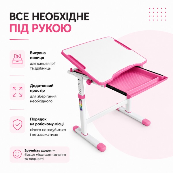 Фото - Комплект мебели школьный 2 элемента Cubby Sorpresa Pink