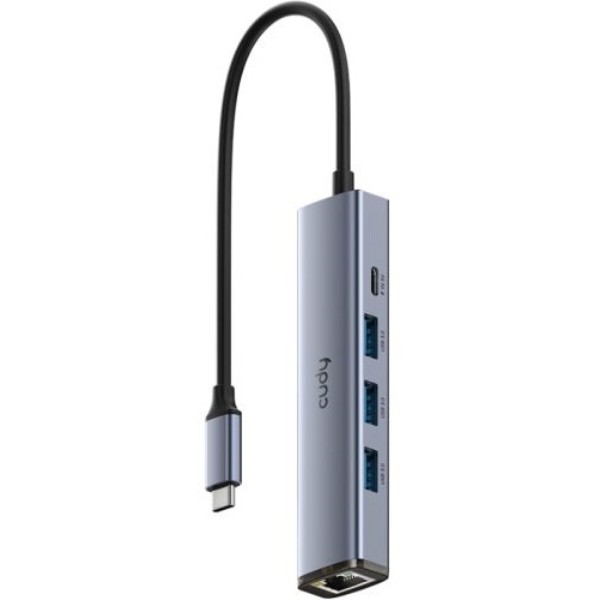 Фото - Хаб USB Cudy USB 3.0 Type-C -> 3хUSB-A, 1хUSB-C (UH605)