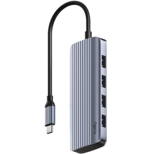 Фото - Хаб USB Cudy USB 3.0 Type-C -> 4xUSB-A, 1хUSB-C, 1xHDMI (UH500)