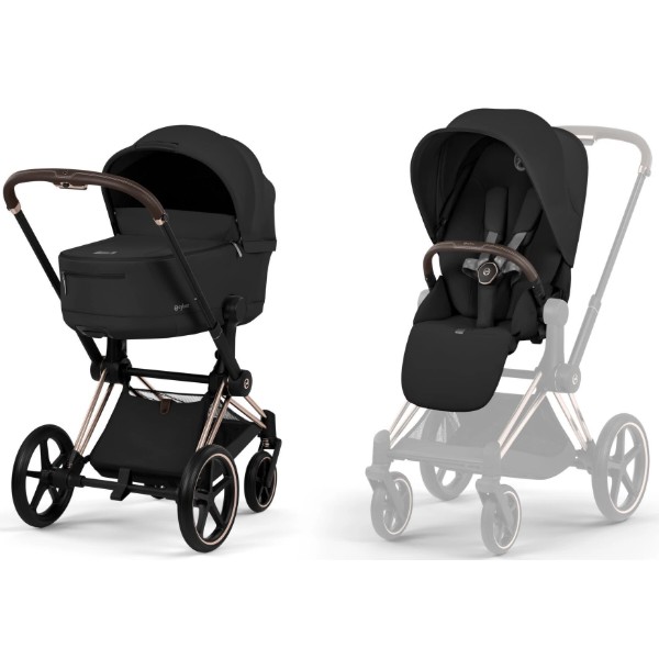 Фото - Коляска универсальная 2 в 1 Cybex Priam RG Sepia Black