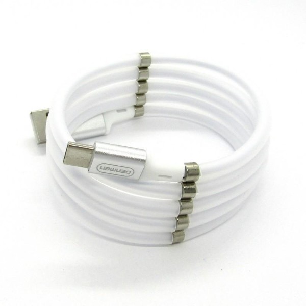 Фото - Кабель Denmen D11T 2.4А USB-Type-C 1 м White (DN-D11T-WH)