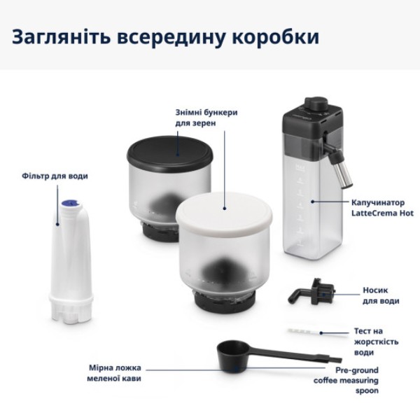 Фото - Комплект техніки Кавомашина Delonghi EXAM 440.55 W + Аксесуари для кавомашин Delonghi DLSC032 LatteCrema Kit