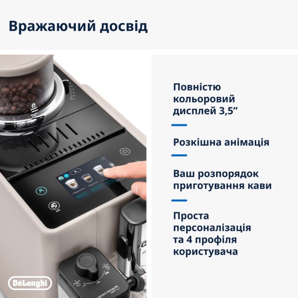 Фото - Комплект техніки Кавомашина Delonghi EXAM 440.55.BG Rivelia + Аксесуари для кавомашин Delonghi DLSC032 LatteCrema Kit