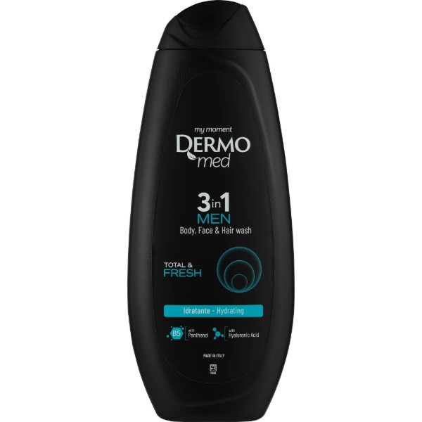 Фото - Гель для душа DermoMed men total & fresh 3in1 450 мл (8050999573353)