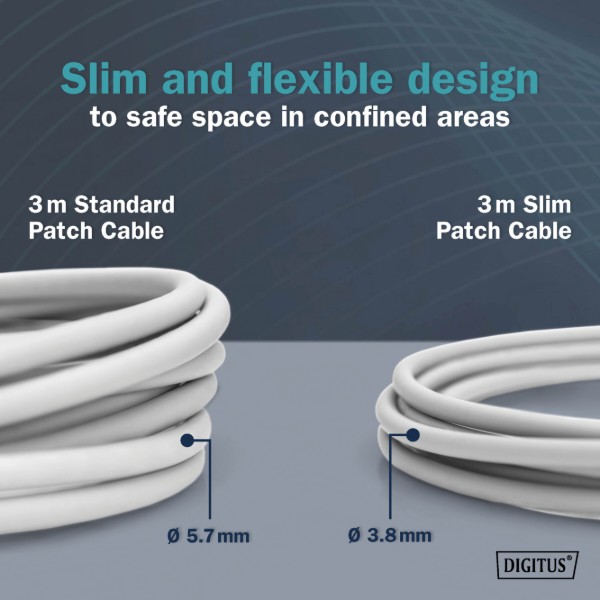Фото - Кабель патч-корд Digitus CAT 6a F-FTP Sliim 7 м Silver (DK-1632-A-070S)