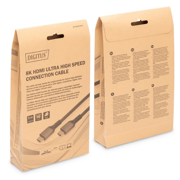 Фото - Кабель HDMI Digitus HDMI (M/M), 8K, Ultra High speed/Ethernet, 3 м Black (DB-330200-030-S)