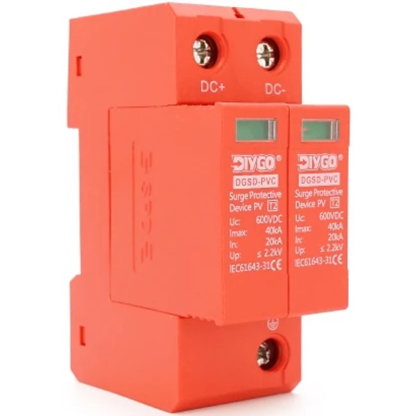 Фото - Автомат захисту від сплесків напруги Diygo LKTD2 - 40F (DGSD-PVD-600V-2P)