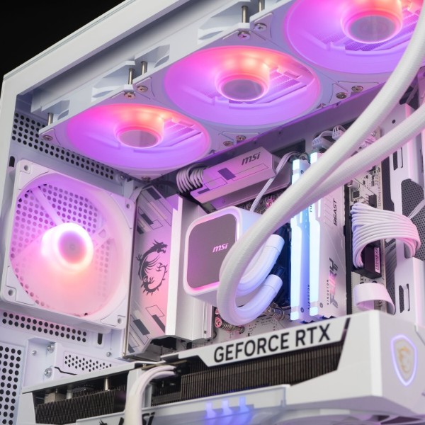 Фото - Системный блок Dragon Lucky Lumen Powered_by MSI (RTX5080 + R7 7800X3D) White